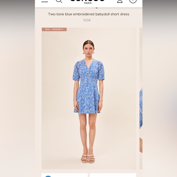 SUNCOO Dresses & Skirts - Suncoo blue dress paris